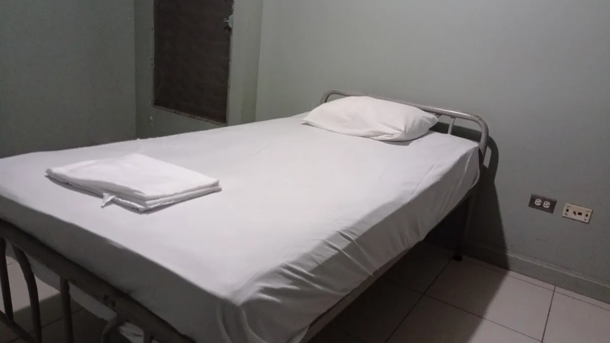 Simple room at the Ticabus station during the Managua stopover